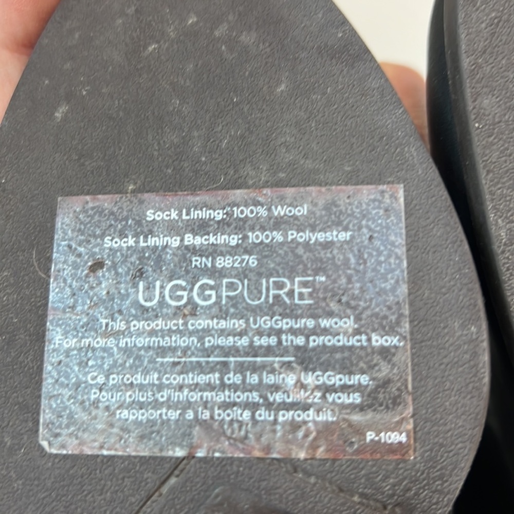 New Ugg Black Booties With Wool Inside! Size 6.5 - image 4